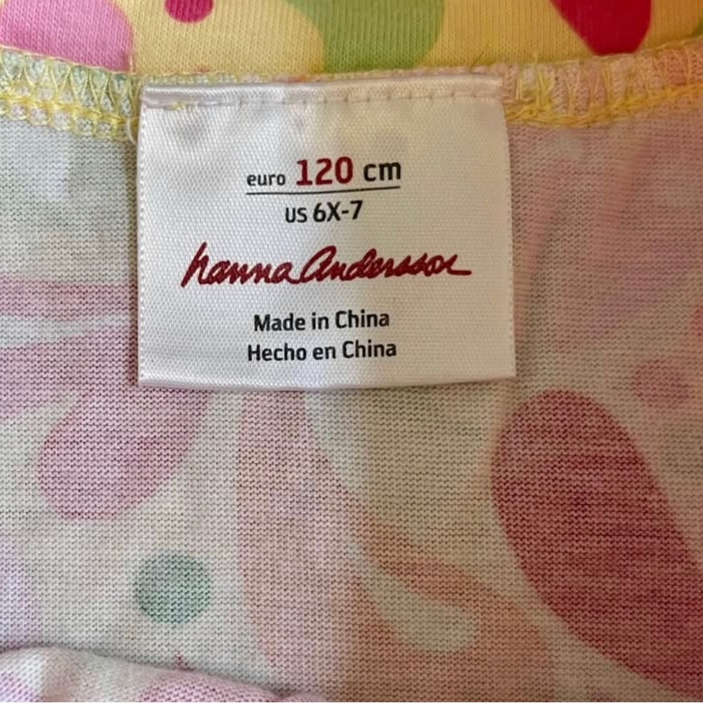 Hanna Andersson size 120(6x/7) fun print short sleeved dress - Picture 5 of 7